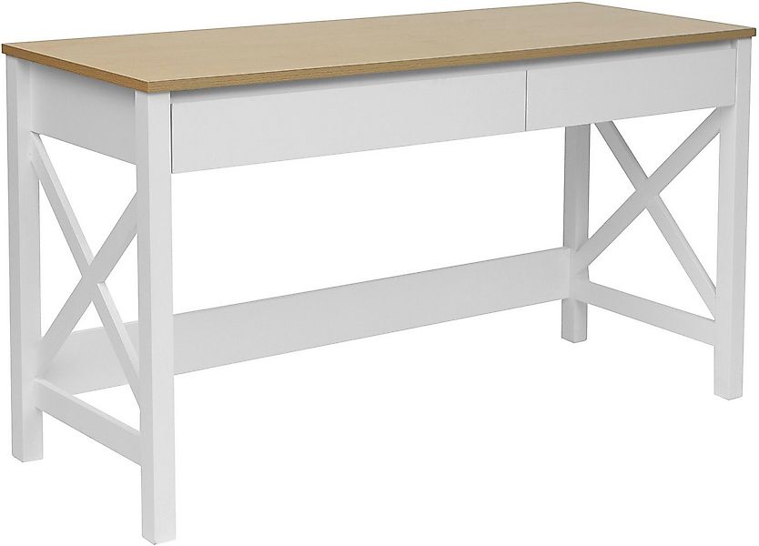 OTTO home Schreibtisch Silba, 2 Schubladen, Landhausstil, Home Office, Brei günstig online kaufen