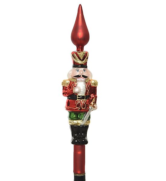Kaemingk Christbaumspitze, Christbaumspitze Glas Nussknacker Figur günstig online kaufen