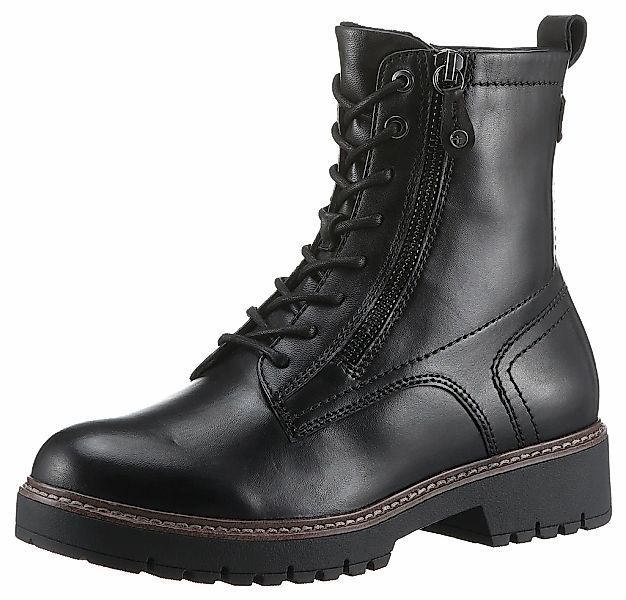 Tamaris Schnürboots, Blockabsatz, Schnürstiefelette, Combat-Boots mit günstig online kaufen