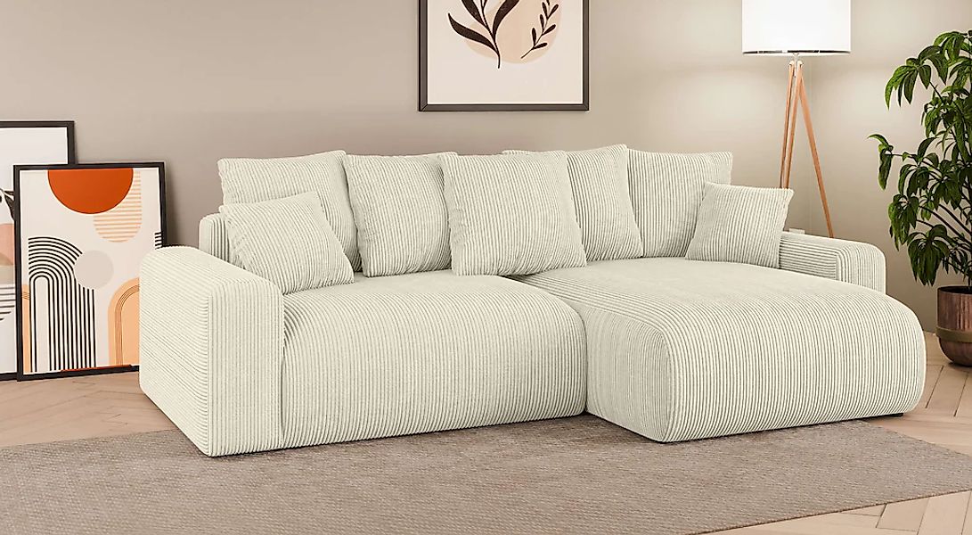 Home affaire Ecksofa "LAKESIDE klein mit Bettfunktion und Bettkasten, B/T/H günstig online kaufen