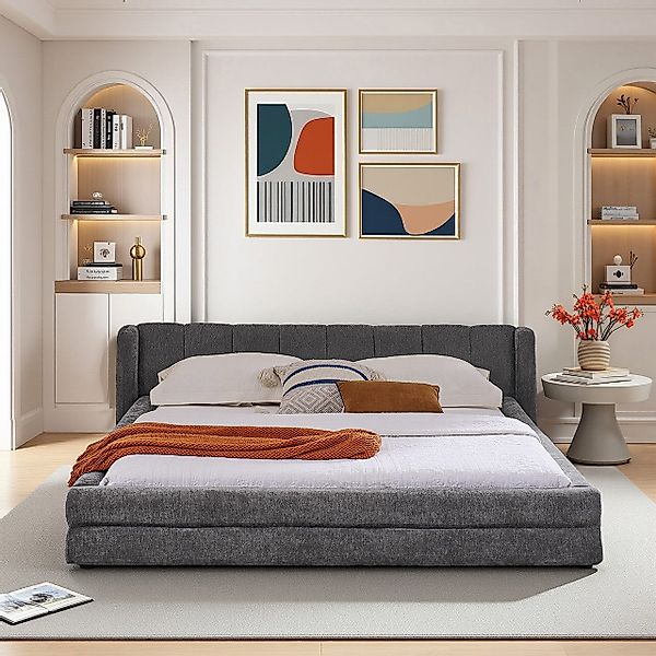 REDOM Polsterbett mit Chenille-Bezug und minimalistisches günstig online kaufen