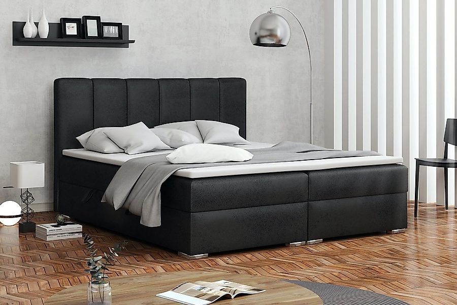 Fun Möbel Boxbett Schlafzimmerbett ALVARA in Kunstleder o. Stoff incl. Bett günstig online kaufen