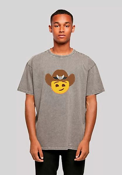 emoji couture T-Shirt Smiling sequin yellow face cowboy hat Premium Qualitä günstig online kaufen