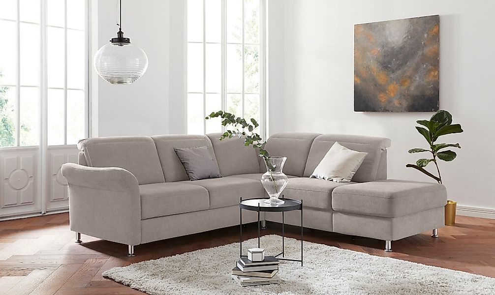 sit&more Ecksofa "Darwin L-Form", inklusive Federkern, wahlweise mit Kopfte günstig online kaufen