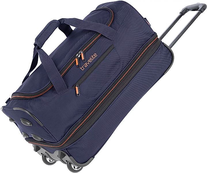 travelite Reisetasche "Basics, 55 cm, marine/orange", mit Rollen günstig online kaufen