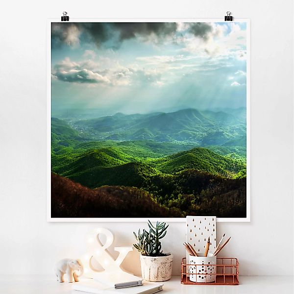 Poster Natur & Landschaft - Quadrat Heavenly Ground günstig online kaufen