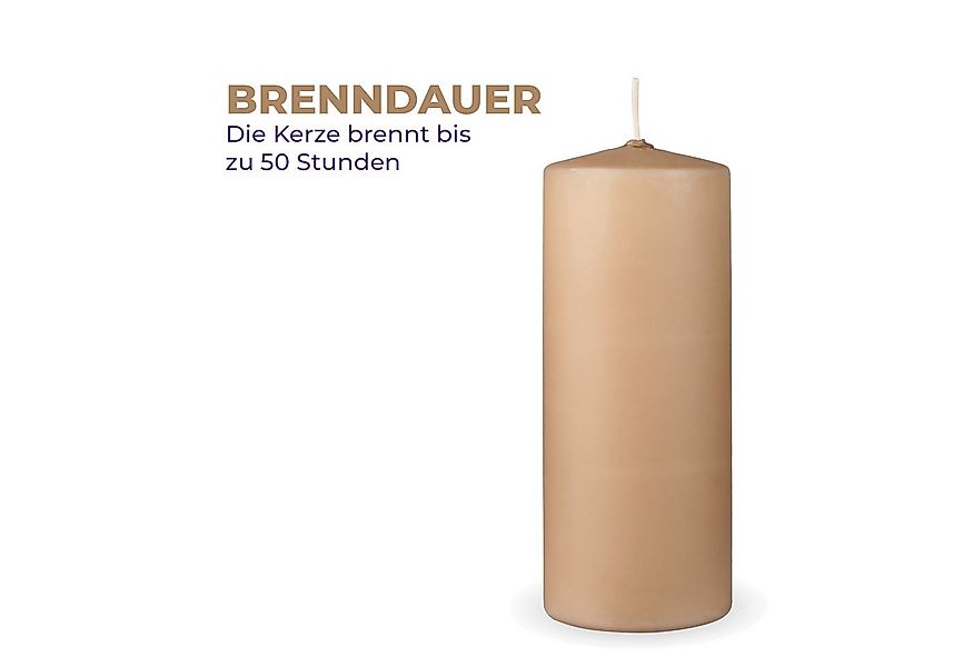 HS Candle Stumpenkerze Säulenkerze Ø7cm (1-tlg), Wachskerzen - unparfümiert günstig online kaufen
