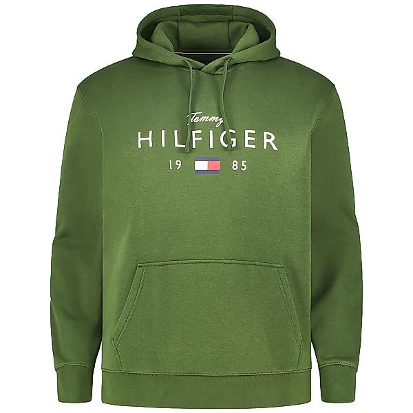 Tommy Hilfiger Hoodie mit Label-Print Farbe grün Größe: 4XL günstig online kaufen