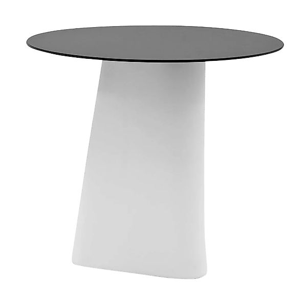 B-Line - Adam Tisch Ø80cm - schwarz/weiß/Tischplatte schwarzes Laminat/H x günstig online kaufen