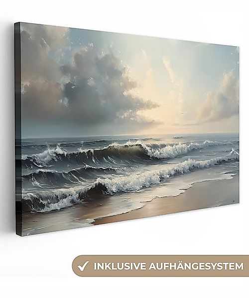 OneMillionCanvasses® Leinwandbild Strand - Meer - Sonnenuntergang, Fotodruc günstig online kaufen