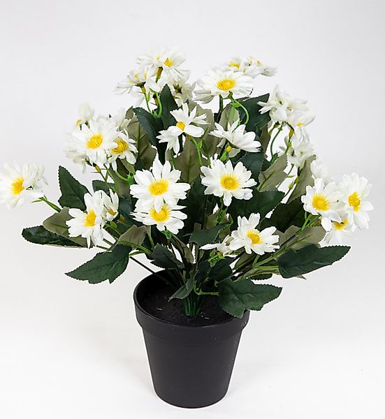 Kunstblume Margeritenbusch 32cm im Topf JA günstig online kaufen