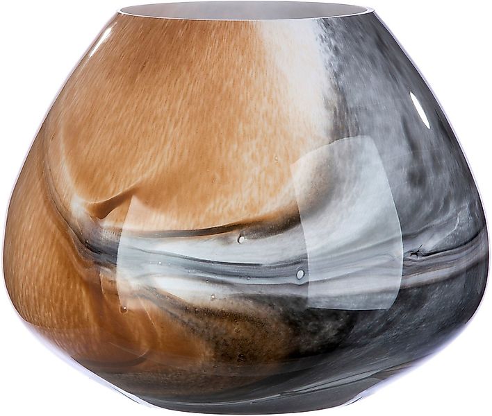 GILDE Tischvase Draga, Höhe ca. 30 cm (1 St), dekorative Vase aus Glas, Blu günstig online kaufen