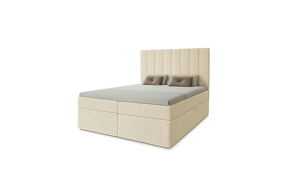 Boxbett mit Stauraum  Cord Nero Box ¦ beige ¦ Maße (cm): B: 162 H: 124 Bett günstig online kaufen