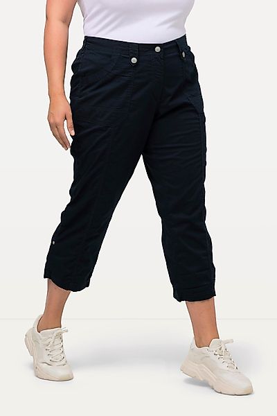 Ulla Popken Funktionshose 7/8-Cargohose Krempelriegel Komfortbund günstig online kaufen