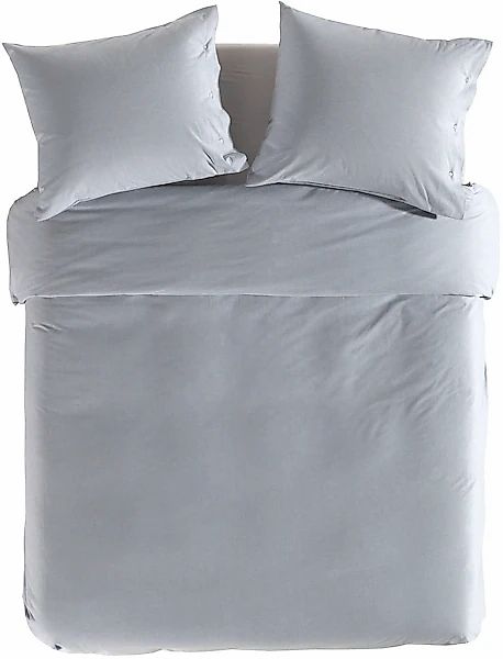 YELLOW Bettwäsche »Chambray« 2 Stk. tlg. Uni Design, 100% Baumwolle ab 135x günstig online kaufen