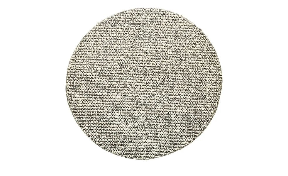 Handgewebter Naturteppich  Ruhpolding ¦ grau ¦ Wolle Ø: 160 Teppiche > Natu günstig online kaufen