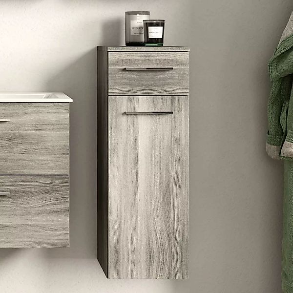 Badezimmer Unterschrank hängend 85 cm hoch einer Schublade und einer Tür günstig online kaufen