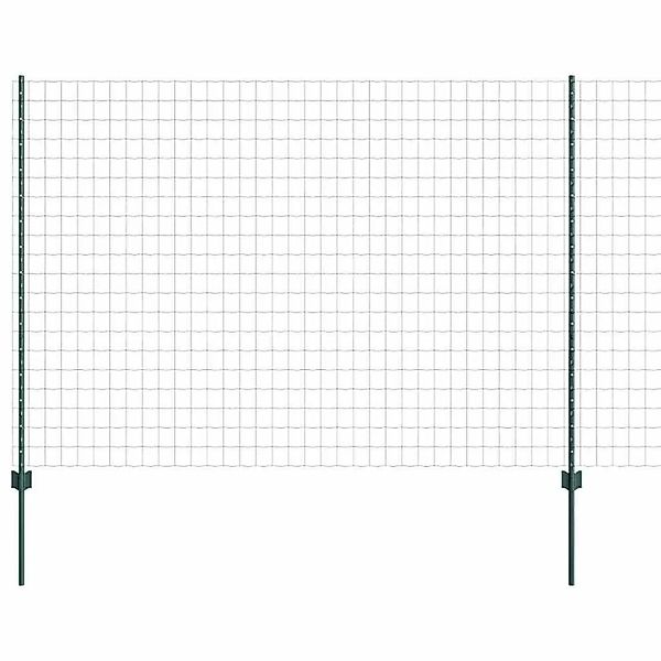 vidaXL Zaun mit Pfosten Grün 1,6 x 10 m Stahl und PVC 3336046 günstig online kaufen