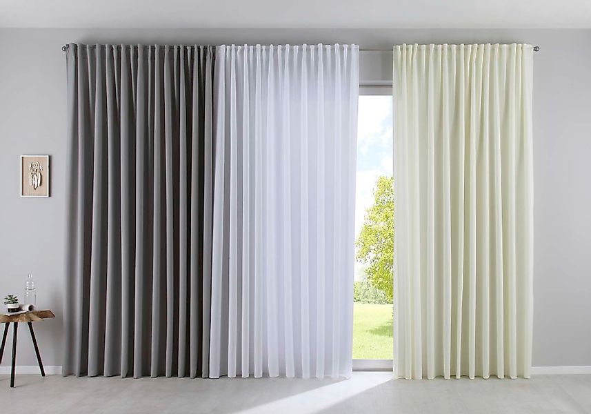 Gardinenbox Vorhang (1 St), verdecketeSchlaufen, blickdicht, Blickdicht Mat günstig online kaufen