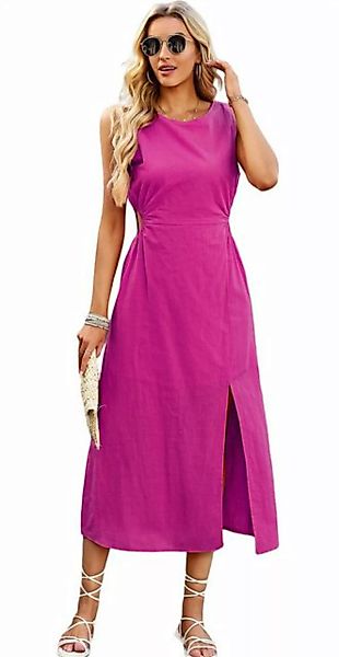 ZWY Abendkleid Slim-Fit-Kleid mit Rundhalsausschnitt und breiten Trägern günstig online kaufen
