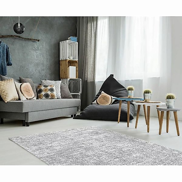 Kayoom Design-teppich Etna 110 Grau Silber 80cm X 150cm günstig online kaufen