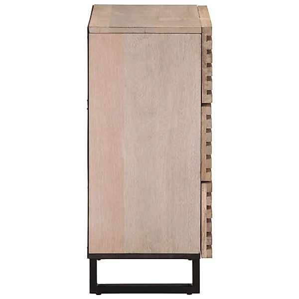 vidaXL Sideboard Weiß 60x34x75 cm Massivholz Mango günstig online kaufen