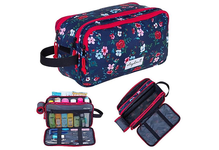 ELEPHANT Kulturbeutel Travel Flower Damen Washbag Reise, Kulturtasche Kosme günstig online kaufen