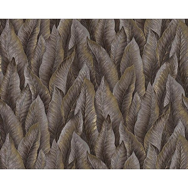 EDEM 420ST26 Präge Tapete Floral glitzernd Braun blass-Braun Gold 1,06 m x günstig online kaufen