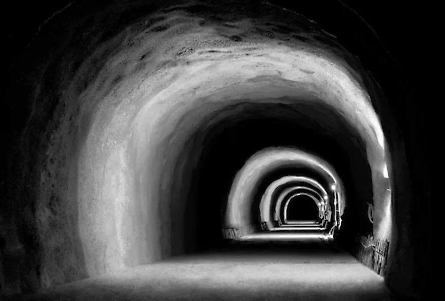 Papermoon Fototapete »Tunnel Schwarz & Weiß« günstig online kaufen