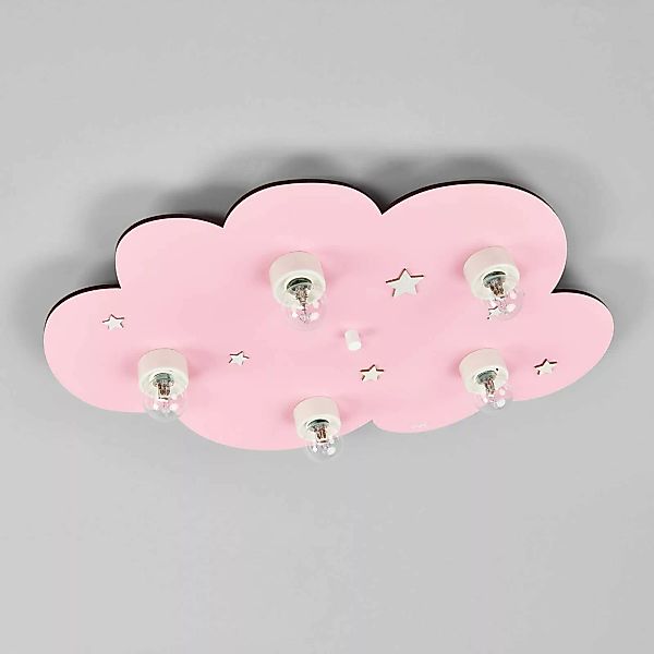 Deckenleuchte Wolke rosa 5-flammig günstig online kaufen