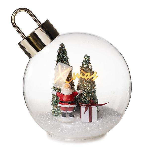 Weihnachtskugel Stern u. Tanne als Beleuchtung mit Timer u. LED Ø 14 cm günstig online kaufen
