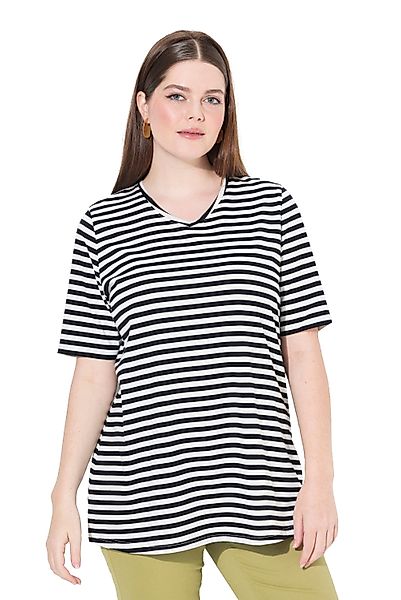 Ulla Popken T-Shirt T-Shirts 2er-Pack Ringel/uni günstig online kaufen