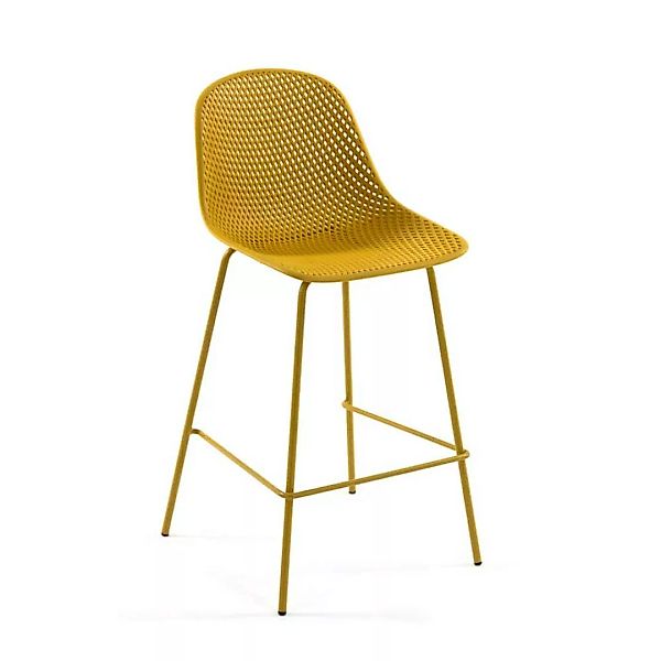 Design Barhocker in Gelb Metall und Kunststoff (4er Set) günstig online kaufen