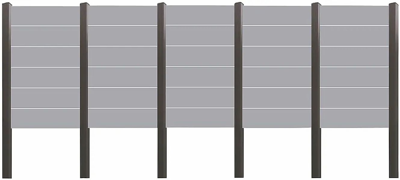 Tetzner & Jentzsch Sichtschutzelement "ROUNDROCK 3" Satiniertes Glas in Alu günstig online kaufen