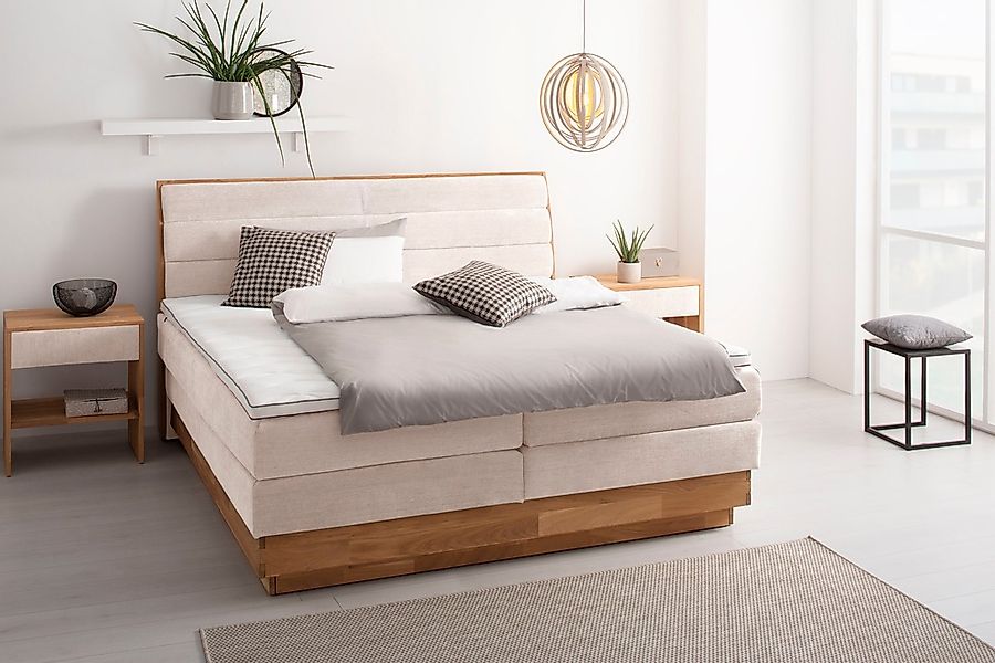 OTTO products Boxspringbett, LED-Beleuchtung, mit zertifizierten, recycelte günstig online kaufen