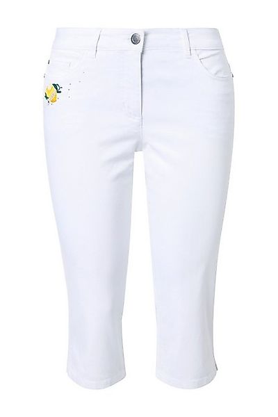 MIAMODA Regular-fit-Jeans 3/4-Caprijeans Carrie Zitronen-Stickerei günstig online kaufen