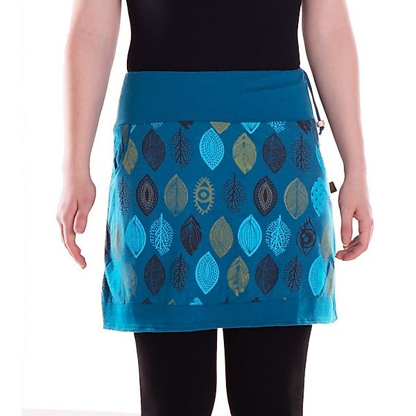 Vishes Minirock Damen Mini-Rock Baumwolle Dschungel-Print elastischer Bund günstig online kaufen