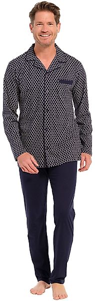 Pastunette Schlafanzug Herren Pyjama geknöpft (2 günstig online kaufen