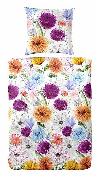 Primera Bettwäsche »Mako-Satin-Bettwäsche Summer Time«, mit bunten Blumen günstig online kaufen