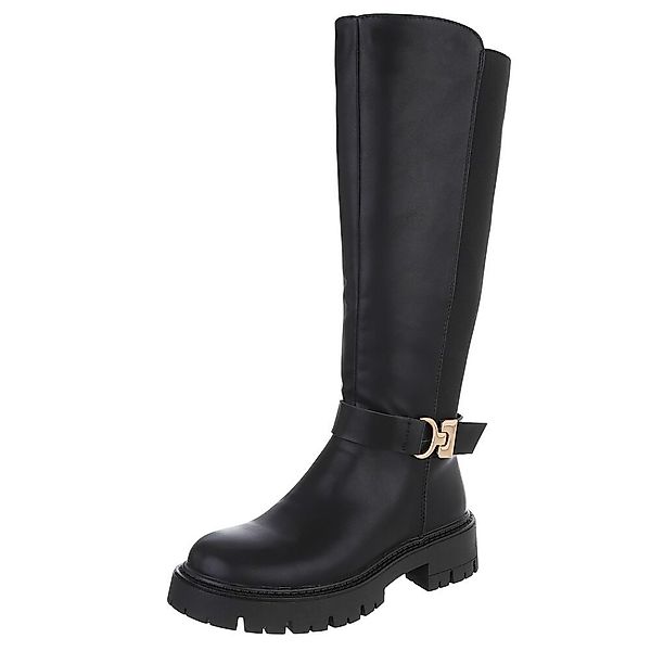 Ital-Design Moderne Damenstiefel mit Schnalle für günstig online kaufen