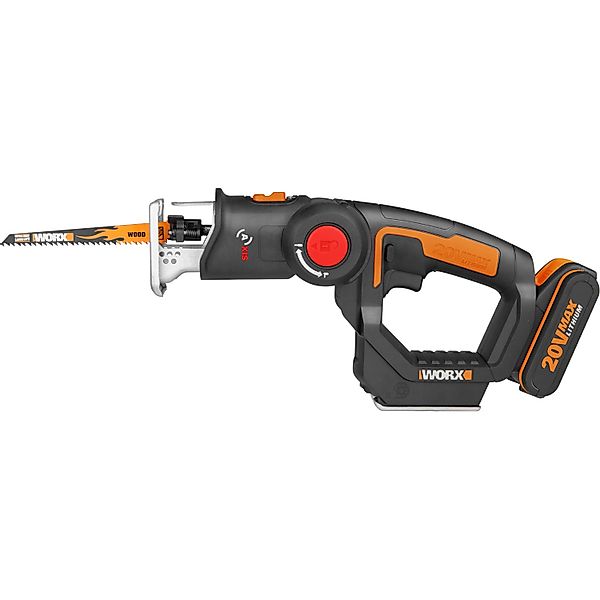 Worx Akku-Stichsäge WX550 Axis, Profi 2-in-1 Pendelhub Stich- & Säbelsäge, günstig online kaufen
