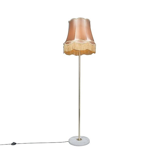 Qazqa Stehlampe Kaso, ohne Leuchtmittel, E27, Gold, Retro, Stahl, 1-flammig günstig online kaufen
