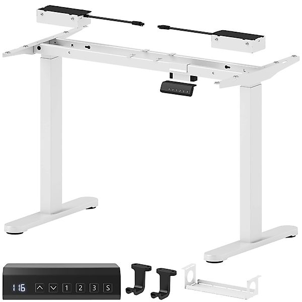 HOMCOM Höhenverstellbarer Schreibtisch Gestell mit 2 Motoren & Memory-Funkt günstig online kaufen