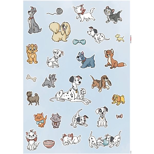 Komar Deko-Sticker Disney Cats & Dogs 50 x 70 cm günstig online kaufen