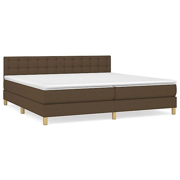 vidaXL Boxspringbett mit Matratze Dunkelbraun 200x200 cm Stoff1389691 günstig online kaufen