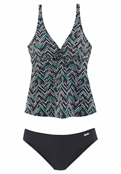 LASCANA Bügel-Tankini mit Zacken-Muster günstig online kaufen