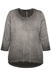 Ulla Popken Longshirt Shirt Zierfalten A-Linie günstig online kaufen