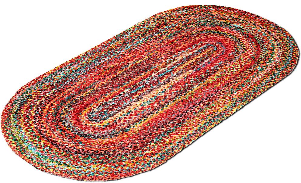 wash+dry by Kleen-Tex Fußmatte »Wovells«, oval, 9 mm Höhe, Schmutzfangmatte günstig online kaufen