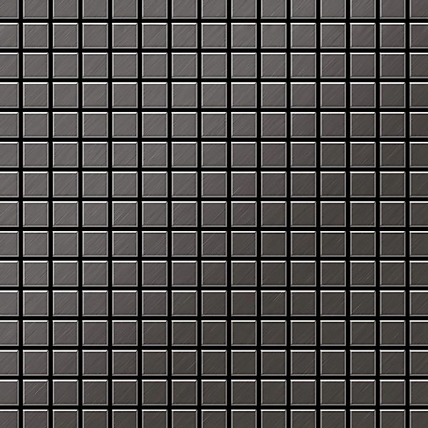 ALLOY Mosaik Fliese Massiv Metall Titan Gebürstet Dunkelgrau 1,6mm Stark Mo günstig online kaufen