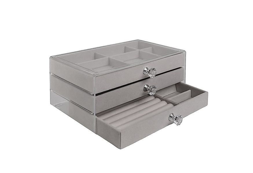 Intirilife Schmuckkasten (1 St), Schmuckkästchen Schmuckschatulle mit 3 Sch günstig online kaufen
